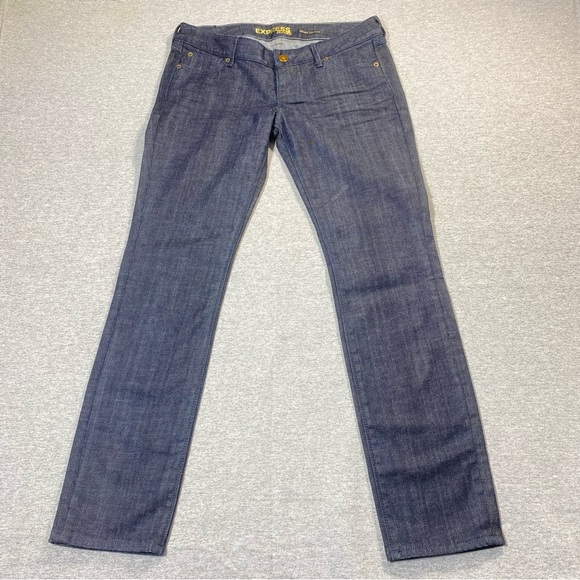 Express Denim - EXPRESS Jeans Womens 8 Dark Blue Low Rise Zelda Skinny Casual Y2K Stretch Denim
